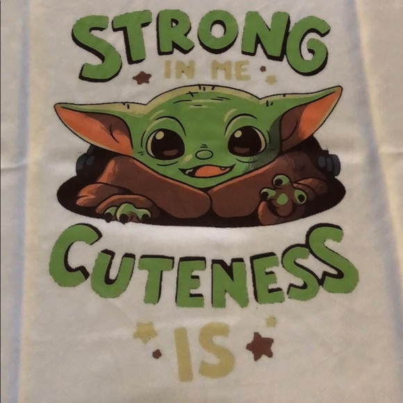 Star Wars Baby Yoda Strong In Me Cuteness Is T, L - Picture 2 of 3